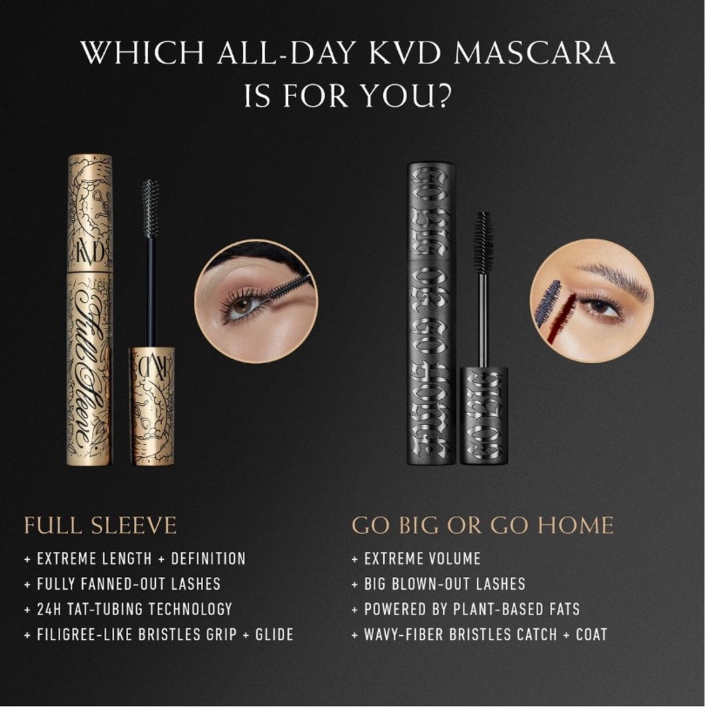 NWT KVD Beauty Full Sleeve Long + Defined Tubing Mascara Ink Black - Picture 4 of 12